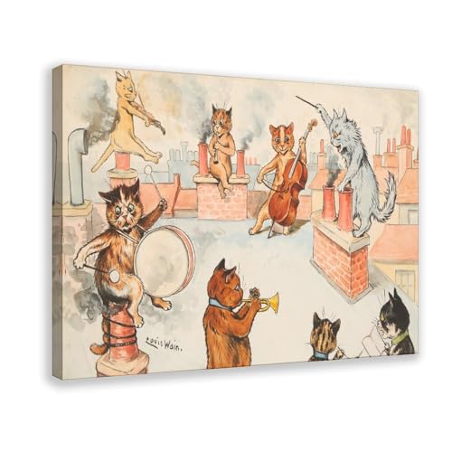 Impression de chat Louis Wain, le cadeau idéal pour amateurs d'art et félins