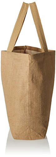 Party Spin Eco-Friendly Burlap Jute Tote Beach Shopping Bag Natural Color (24" X 19" X 6") #TOP2