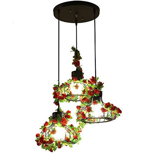 Lustre suspendu plante verte 3 globes pour sublimer votre table de repas