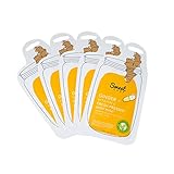 Sweet Chef Ginger + Vitamin C Fresh Pressed Beauty Sheet Masks - 100% Biodegradable - Vegan Natural Skincare Facial Masks - For a Glowing Skin - 5 Pack (23ml)