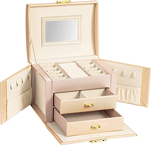 YouBella Jewellery Organiser MultiLayer PU Leather Portable Locka...