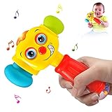 👉【SICHERE UND ZUFRIEDENE GARANTIE】:Weicher Gummihammerkopf,schützt das Baby vor verletzten Händen.Hergestellt aus SAFE und nicht-TOXIC ABS-Kunststoff,BPA-frei,bleifrei,phthalatfrei.Große Geschenkidee für jede Gelegenheit,Festival!6 Monate lange Garantie,90 Tage Ersatzservice oder volle Rückerstattung,wenn Sie nicht zufrieden sind.2 * 1,5 V 