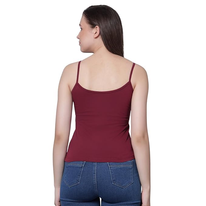 Image of Aimly Women's Cotton Regular Fit Camisole Slip Pack of 3