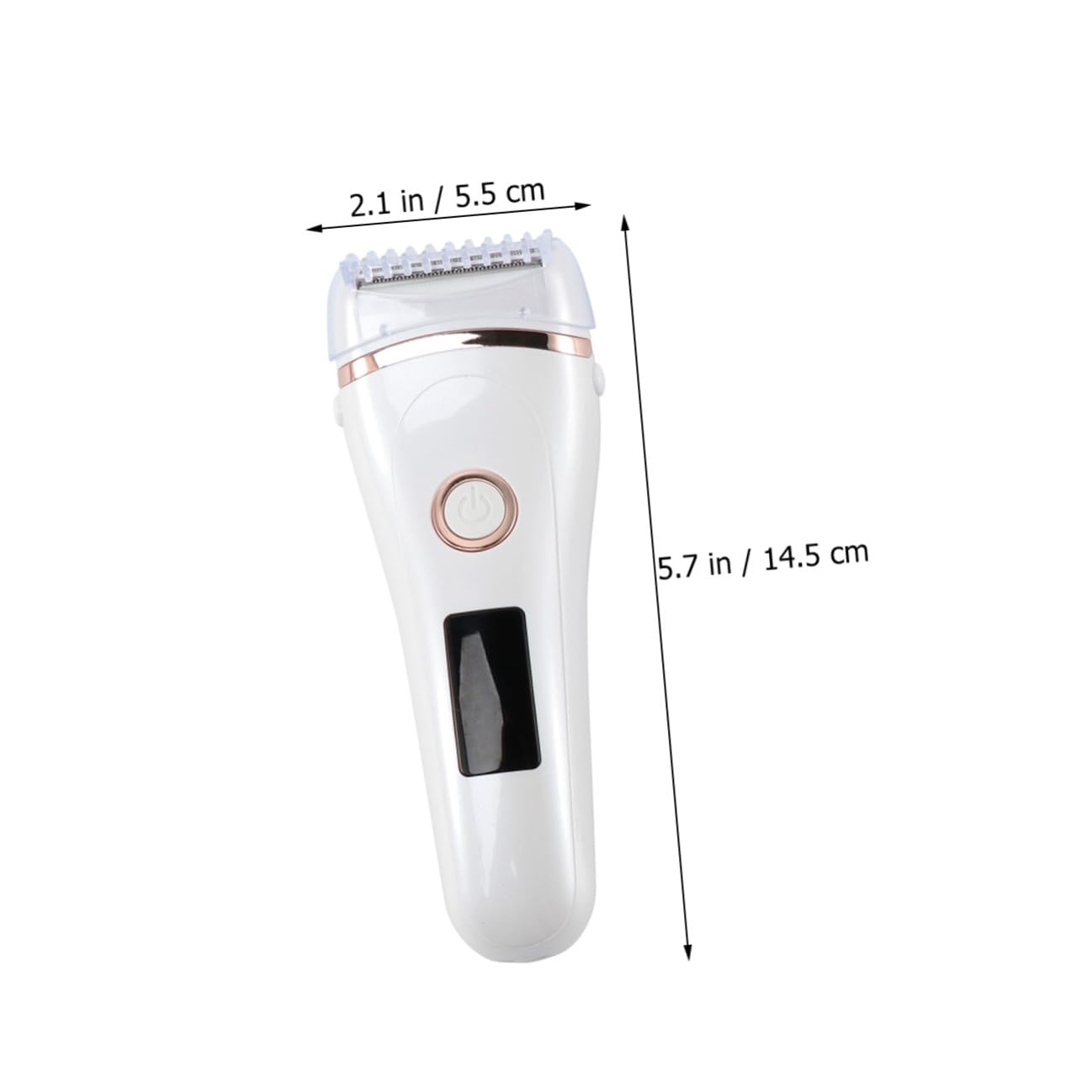 Epilatore Elettrico Donna Bianco Display LED Ricaricabile USB per Depilazione Corpo e Ascelle senza Lama Riutilizzabile in Abs e Acciaio Inox