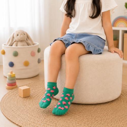 Image of THELA GAADI Printed Kids Socks | Ankle Length Pure Cotton Socks for Kids Boys and Girls | Breathable, Odourless, Cute | Pack of 5