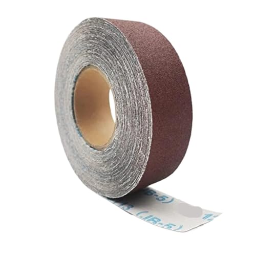 1 rollo de papel lija abrasivo cortable continuo tela esmeril 6M(320)