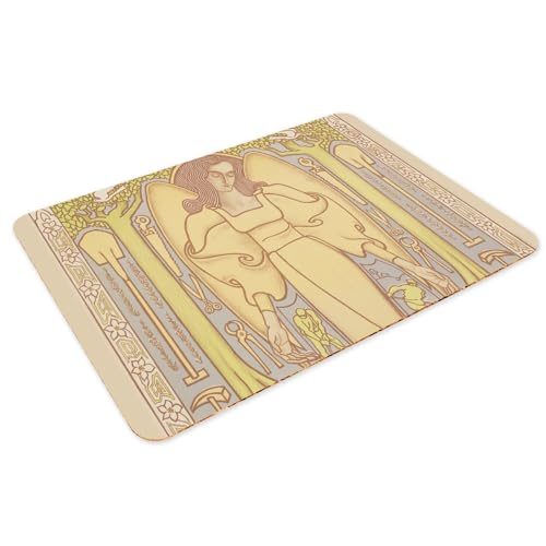 Sets de table en liège souple anti rayure grand format 4 napperons ange décoratifs - 3