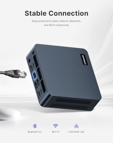 Image of C7 Mini PC, Intel Core 3 100U, 16GB DDR4 RAM 512GB NVMe SSD