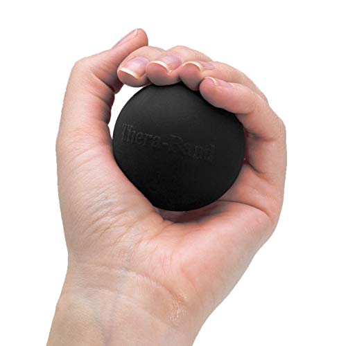 THERABAND Hand Exerciser, Stress Ball, Therapy, Squeeze, Exercise, Black