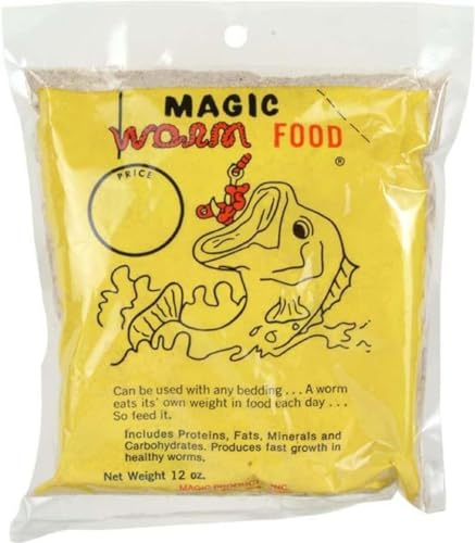 Magic Products Worm Food Fishing Bait, 12-Ounce, Brown