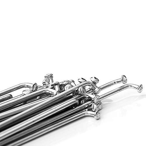 Bavel 36Pcs Steel Spokes Mountain Bike Spokes Mtb 260Mm W/Nipples (Silver, 260) #TOP3