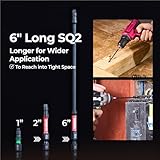 toolant Robertson Bits Set, Square Drill Bit Impact S2 Steel with Magnetic CNC Tips, 1/4" Hex-Shank, 1", 2"and 6" Long with Storage Box, 11pcs Robertson Bits #2, 0, 1, 3, 4 - Image 5