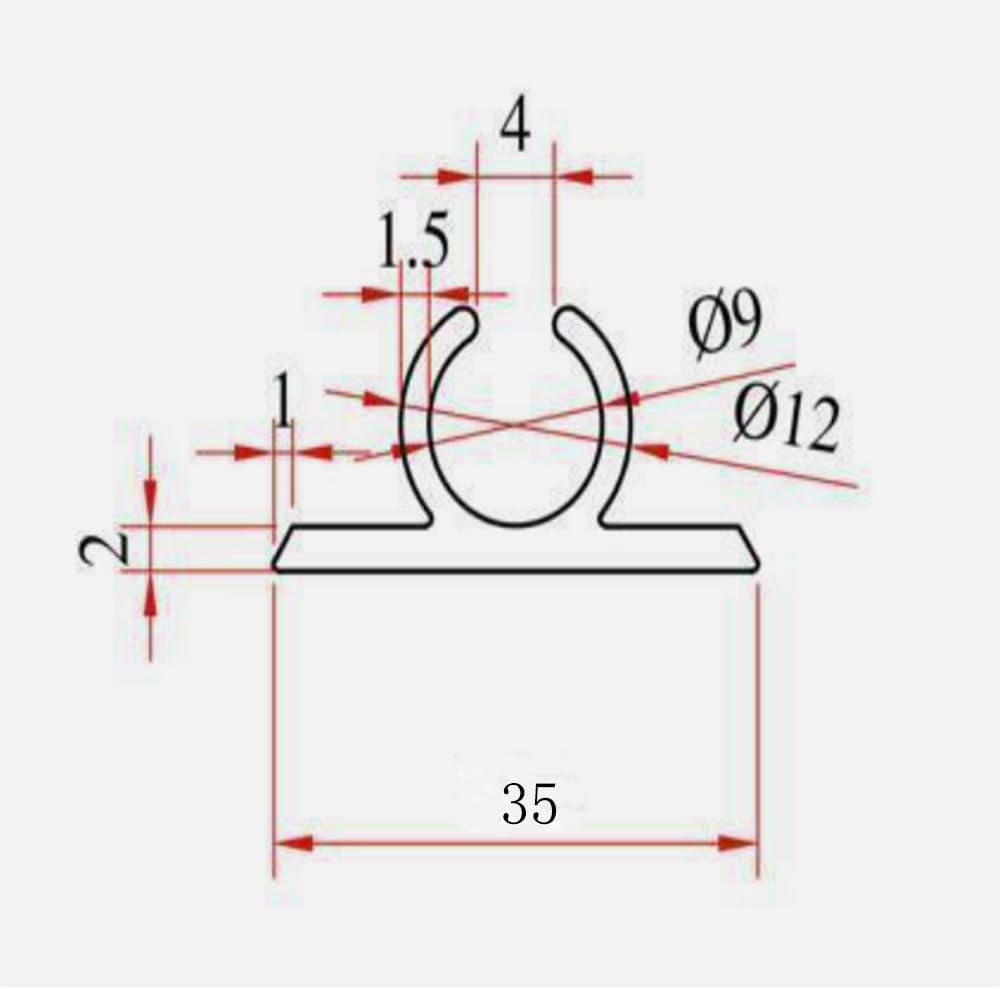 Motorhome Caravan Awning Rail C Channel 6 X 60cm Strips, Aluminium Awning Rail Set Universal for all V VV Campers or Caravans