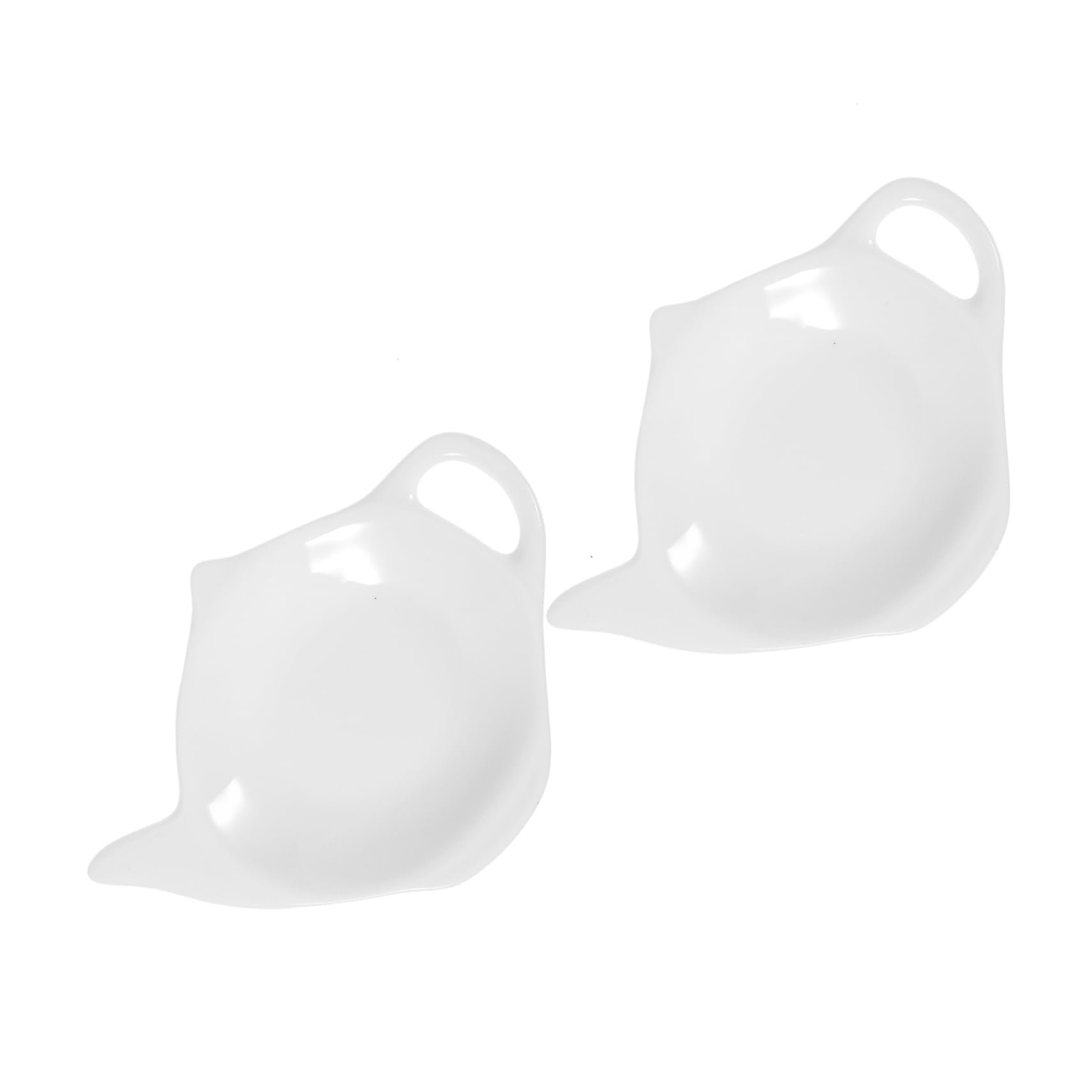 JECOMPRIS Tea Bag Coasters Ceramic Tea Pot Organizers Snack Bowl Small Seasoning Dish Smooth Edge