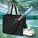 Aosekaa Tennis Tote Outdoor Sports Duffle Bag Practical Badminton Racquet Carrying Case Large Capacity Tennis Racket Shoulder Bag, Black