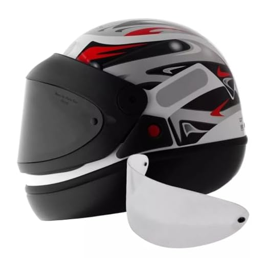 Capacete Moto San Marino Automático Grafic Branco Taurus Mais Viseira Fume (62)