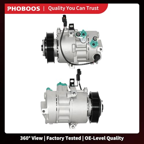 Image of PHOBOOS A /C Compressor with Clutch Compatible with Hyundai Tucson 2.0L 2017-2018 (From 01 /03 /2017), Fast Cooling, Low Noise, Easy Installation, Ref.CO-11578C, 178335