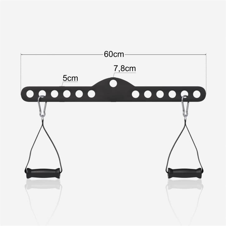 GORILLA SPORTS ® Parallel Handle - 18.5 cm Long, Maximum Load 200 kg, Chrome Ste