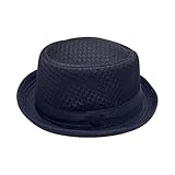Sombrero Porkpie De Verano | Tocado Jazz Malla Transpirable Estiloso | Sombrero Canotier para Hombre - para Verano, Playa, Aire Libre, Cosplay, Unisex, Vacaciones