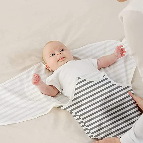 Image of GLLQUEN BABY Swaddles for Newborns 3-6 Months, Adjustable & Easy Fastener | 3-Pack, Organic Cotton Swaddle, Womb-Like Nursery Swaddling Blanket reduces startle reflex, soft and skin-friendly fabric
