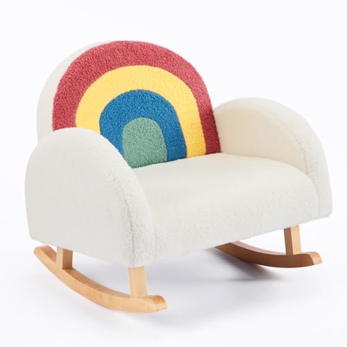 JOYMOR Teddy Fleece Rocking Chair