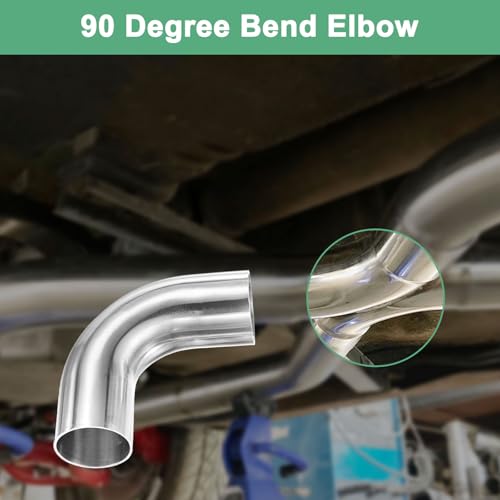 M METERXITY OD 1.5 Zoll 90 Grad Mandrel Bend Bogen Verstärkt 1.5 Mm 304 Edelstahl Auspuffkrümmer Für Auto Tuning Auspuffanlage Treppengeländer Bogen Höhe 90 Mm