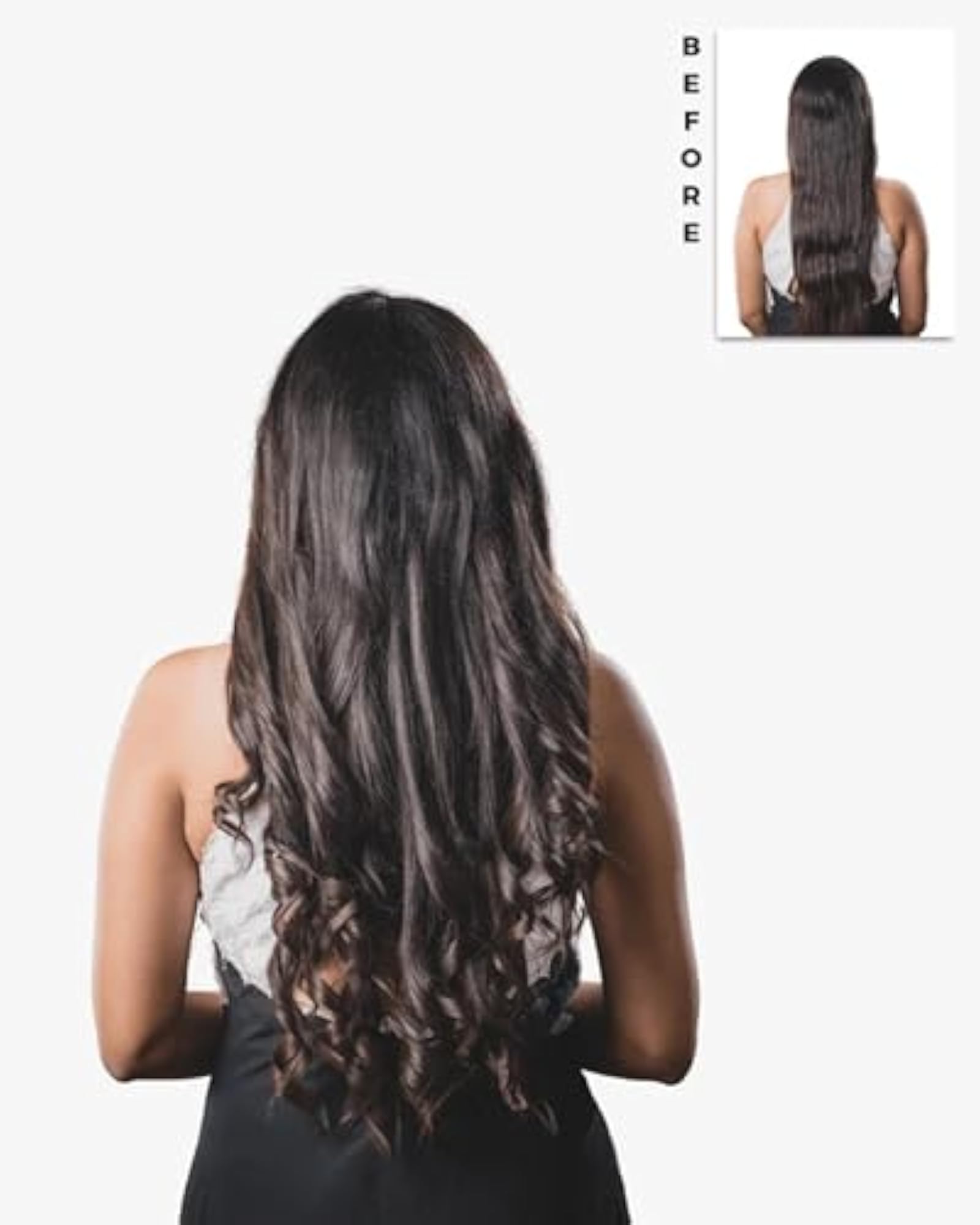 4 Piece Clip Set Indian Natural Human Side Patches Extensions