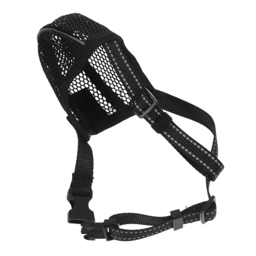 ifundom Dog Muzzle Adjustable Mesh Breathable Safety Mouth Cover for Biting and Scavenging Protection Lightweight Durable Mask for Dogs Easy to and Comfortable Design