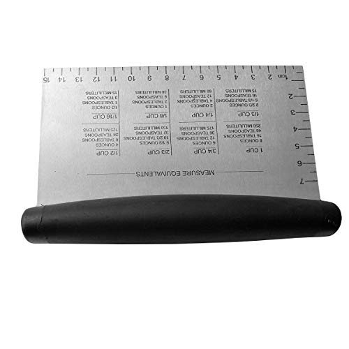 Dough Blender and Bench Scraper,Stainless Steel Pastry Cutter - Multipurpose Kitchen Tools for Baking Bread Butter and Pizza,Set of 2 Pack