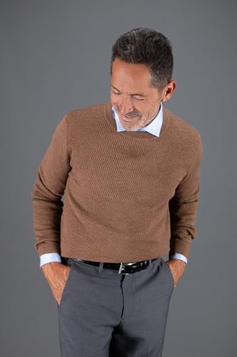 Trafalgar Men's Lorenzo 32mm Dropped Edge Leather Dress Belt4