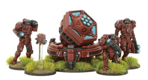 Warlord Games Beyond the of Antares - Algoryn 28mm AI Specialist Heavy Support Team w/Fractal Bombard SW