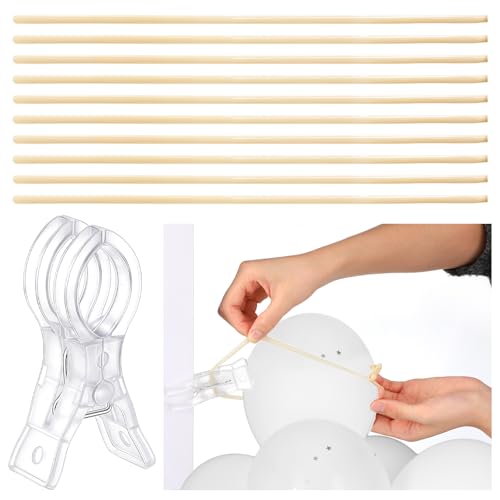 Image of Amyhill 1 Pack 3.5 Inch Balloon Arch Clips 10 Pcs 260 Long Balloons Kit