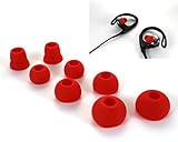 Zotech 4 Pairs Replacement Silicone Ear Tips Earbuds Buds Set for Powerbeats 1, 2 & 3 by dre Headphones (Red)