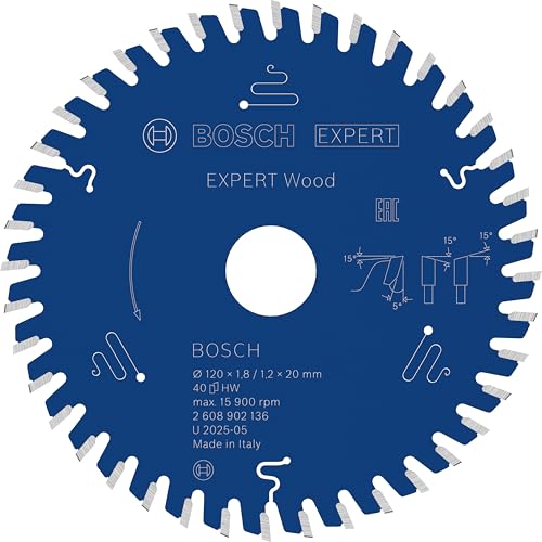 Bosch 1x Expert Wood Corded Circular Saw Blade for Handheld Circular Saw (for Softwood, Hardwood, Ã˜ mm, Professional Accessory Hand-Held Corded Circular Saws)