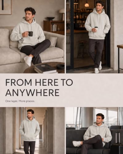 Image of Nobero Heavy Duty Oversized Solid Hoodie for Men | Hoodies for Men | Oversized Fit | Solid Colour | Thick Fleece Fabric | Drawstring Hood