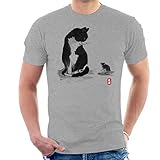 La camiseta del hombres Cat and Little Mouse Japan Men\'s T-Shirt