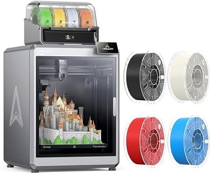 Creality K2 Plus Combo Bundle Hyper PLA Reid Filament 1KG*4,Color White Black Blue Red
