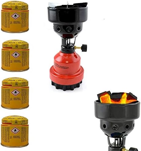 2in1 Campingkocher & Shisha-Kohleanzünder - Metall Gaskocher Mit Stufenloser Regulierung