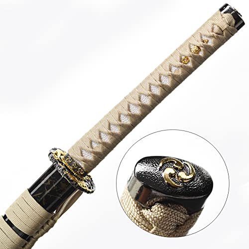 Yong Xin Sword Samurai Katana Sword, Japanese Handmade, Practical, 1045 Carbon Steel, Tempered/Clay Tempered, Full Tang thumb #3