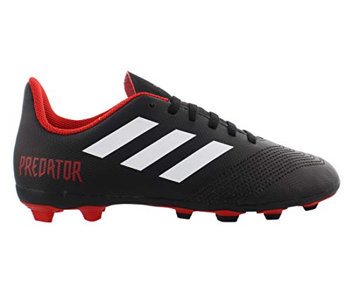 adidas Predator 18.4 FxG J Boys Shoes Size 5.5, Color: Black/White.Red