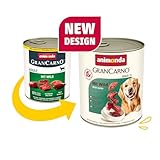 animonda GranCarno Hunde Nassfutter mit Wild (6 x 800 g), getreidefreies Hundenassfutter ohne Zucker, für ausgewachsene Hunde, mit frischen fleischigen Zutaten