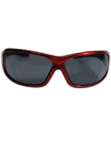 Miniatura 2 de Magid Y90 Gemstone Onyx - Gafas protectoras con exterior rojo y negro en el interior, con inserción similar al metal y lente transparente, Gris