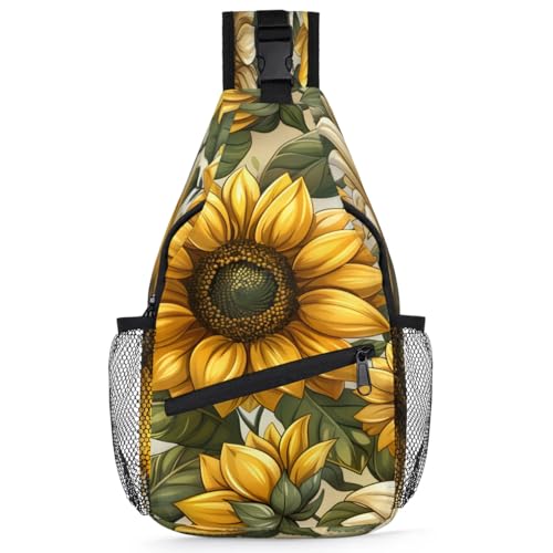 Bolso bandolera unisex con diseño floral