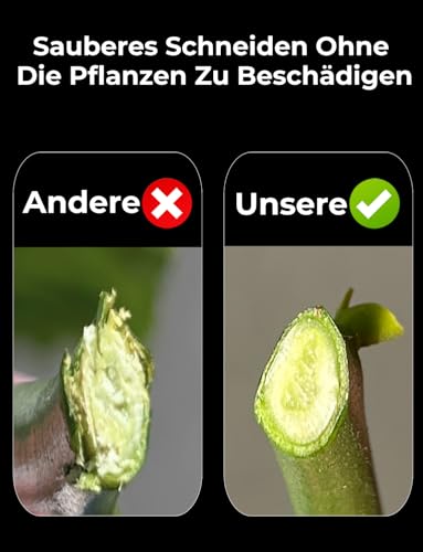 SOLODOTO Gartenschere – 4× schärfer, japanische SK5 Hochkohlenstoffstahlklinge, Bypass-Schneide, 25 mm Schnittdurchmesser, für trockenes, frisches Holz, doppelte Antihaft-Beschichtung, Rosenschere