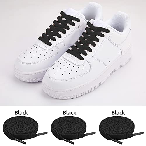 Image of ZHENTOR 3 Pair Flat Shoe Laces for Sneakers, Shoelaces for Sneakers Athletic Running Shoes Boot Strings