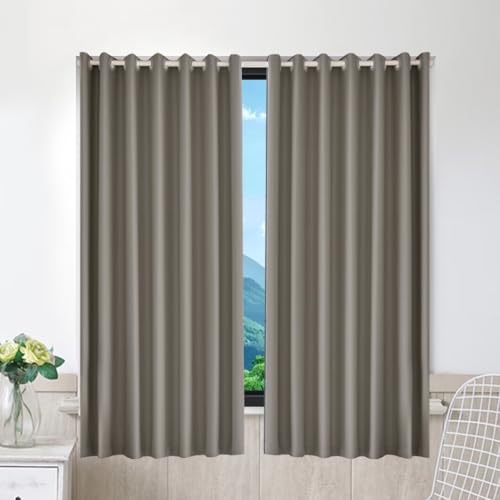 GMUMU カーテン 遮光カーテン 丈85cm 幅90cm 2枚セット 断熱 保温 防音 省エネ 防寒 目隠し カーテン 小窓 UVカット 仕切り 可愛い 北欧 無地 おしゃれ 洗濯機対応 グレー