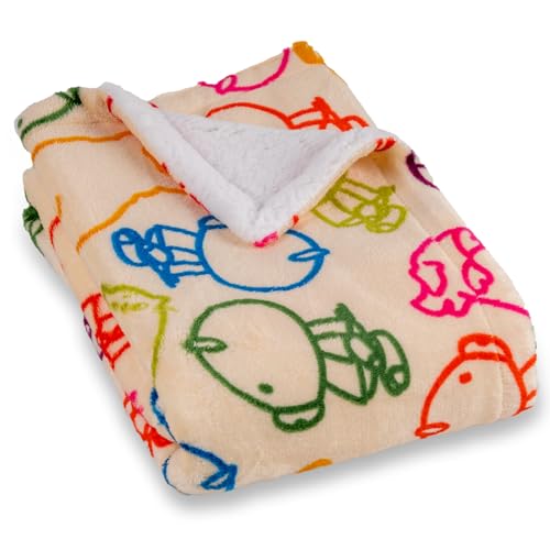 Image of Mee Mee Soft Single Layer Lightweight Flannel Baby Blanket with Pig Family Printed - Comfort and Warmth for Newborns (75 cm x 100 cm) 0-12 Months (Multicolor)
