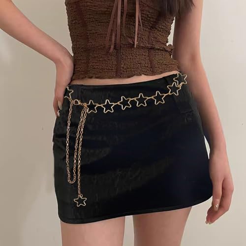 Chain Belt, 5 Pcs Waist Chain for Jeans Pants Pocket Purse Chains Y2k Belt Punk Accessories, Body Belly Chains for Women Men4