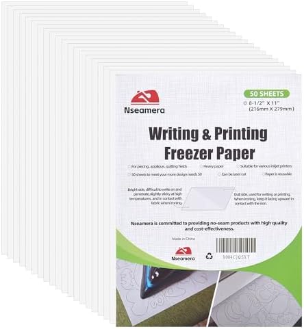 Heavy Duty Freezer Paper Sheets for Quilting, Applique & Piecing ...