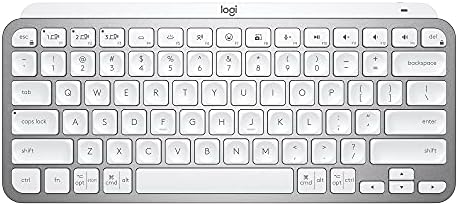 Logitech MX Keys Mini Minimalist Wireless Illuminated Keyboard, Compact, Bluetooth, Backlit, USB-C, Compatible with Apple macOS, iOS, Windows, Linux, Android, Metal Build - Pale Gray